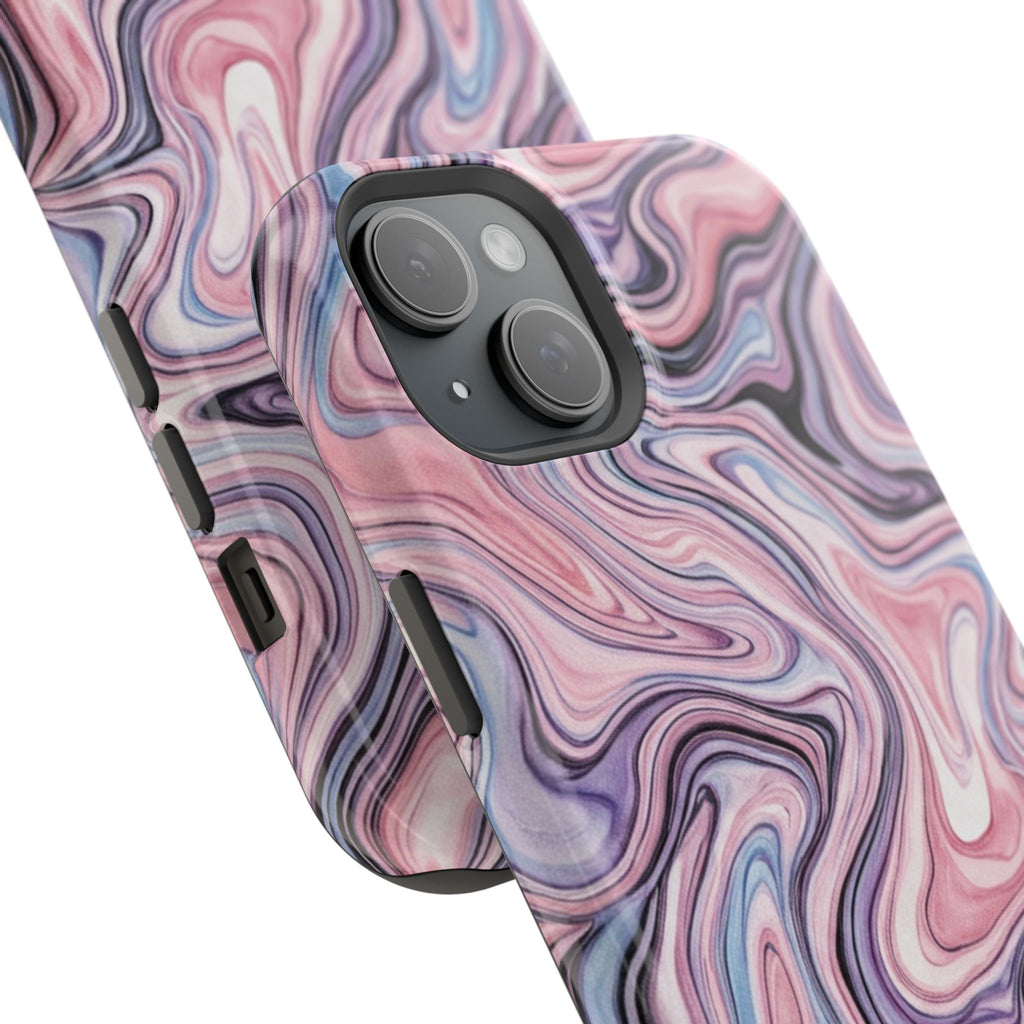 Marbled Pink Swirl Phone Case — Magnetic Impact-Resistant Protection