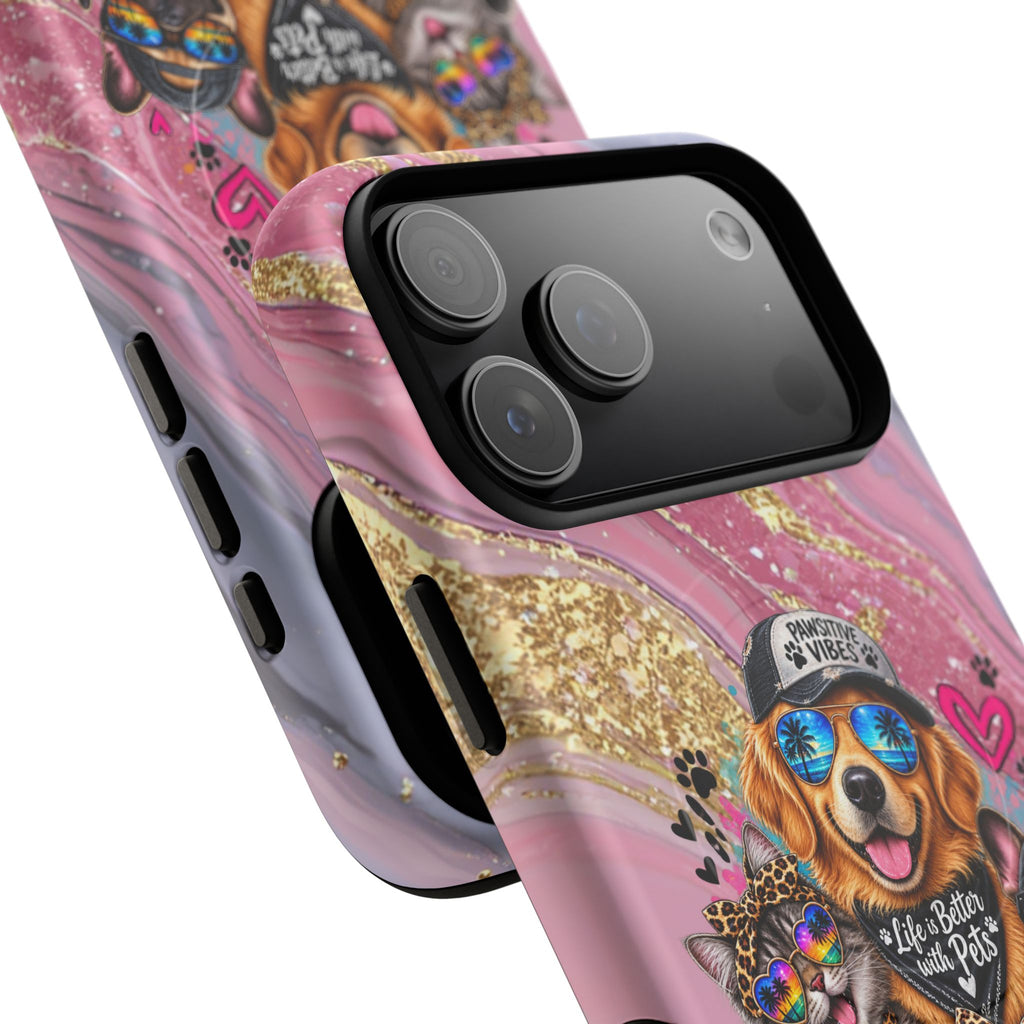 Tough Magnetic Case — Colorful ‘Life Is Better With Pets’ Dog & Cat Phone Cover