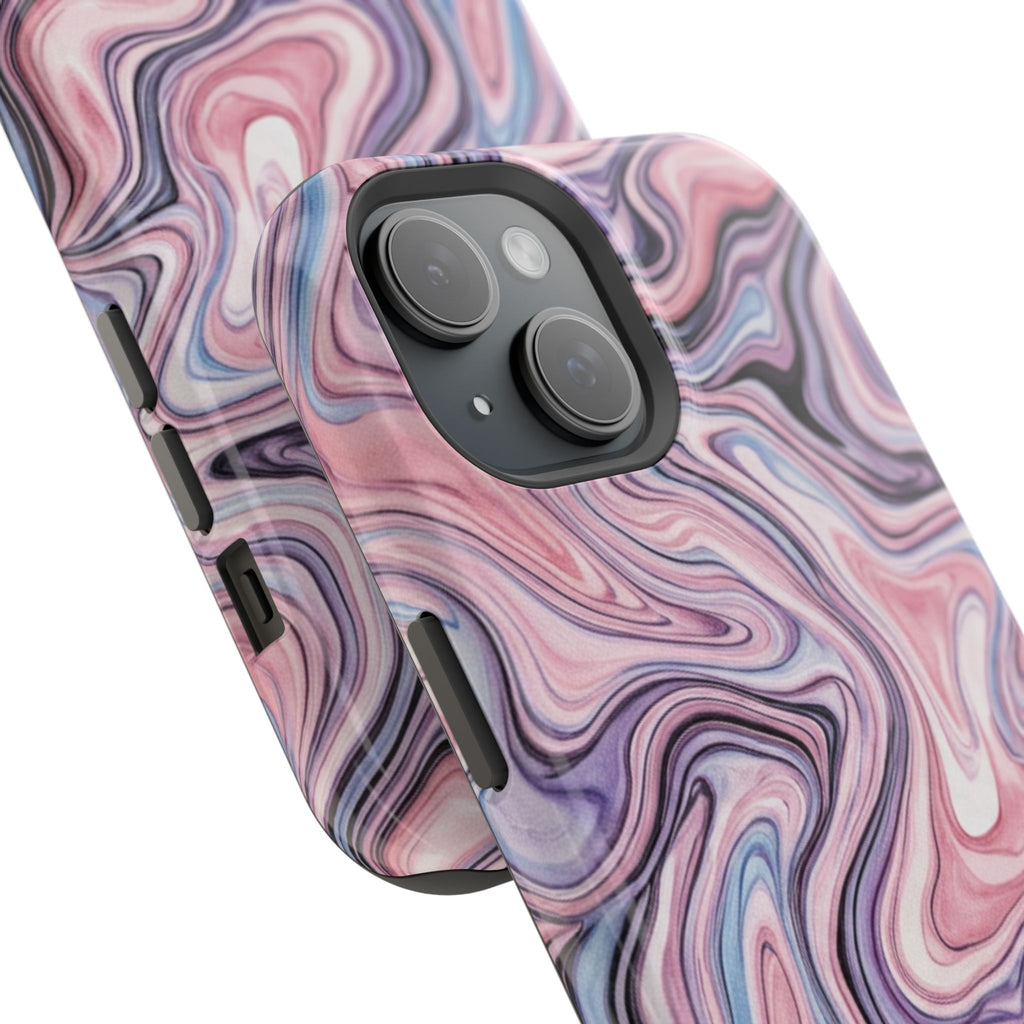 Marbled Pink Swirl Phone Case — Magnetic Impact-Resistant Protection