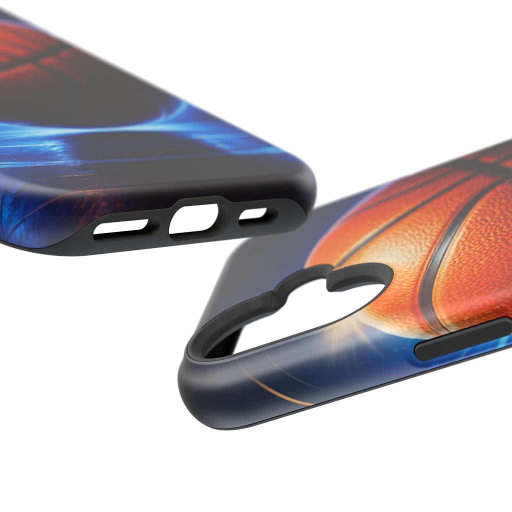 Basketball Magnetic Impact-Resistant Phone Case — Neon Court Design