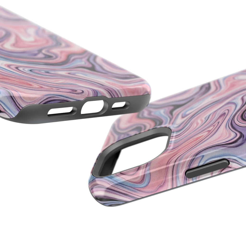 Marbled Pink Swirl Phone Case — Magnetic Impact-Resistant Protection