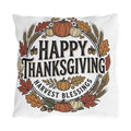 Happy Thanksgiving Harvest Blessings Outdoor Pillow — Fall Pumpkin & Leaf Decorative Throw