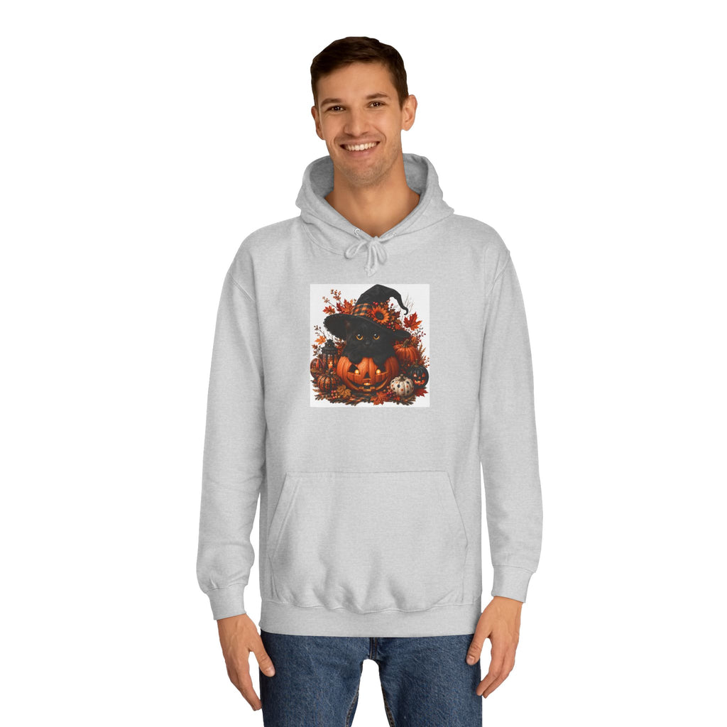 Halloween Pumpkin Witch Hoodie — Cute Spooky Fall College Sweatshirt