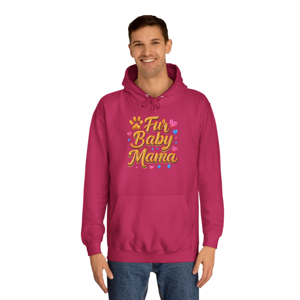 Fur Baby Mama Hoodie — Cute Paw Print Pet Mom Pullover