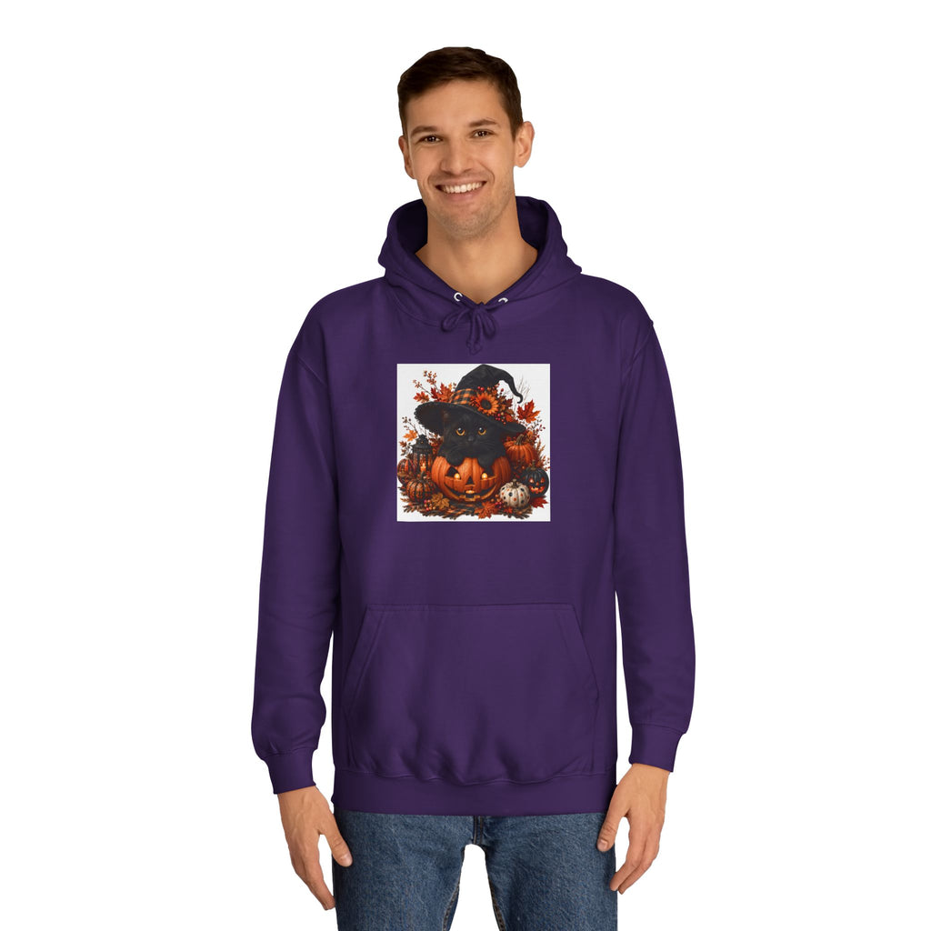 Halloween Pumpkin Witch Hoodie — Cute Spooky Fall College Sweatshirt