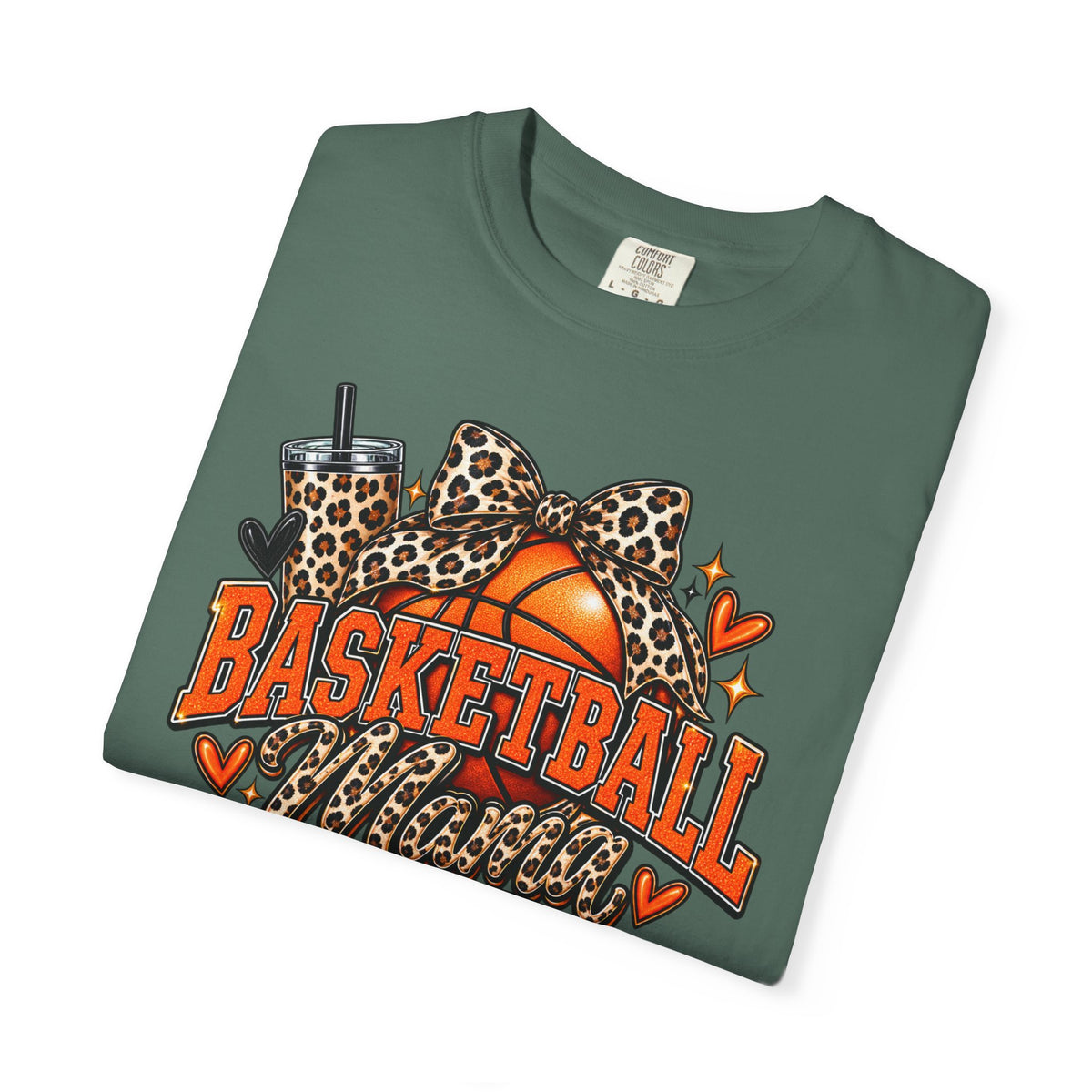 Basketball Mama T-Shirt — Leopard Print Hoop Mom Tee