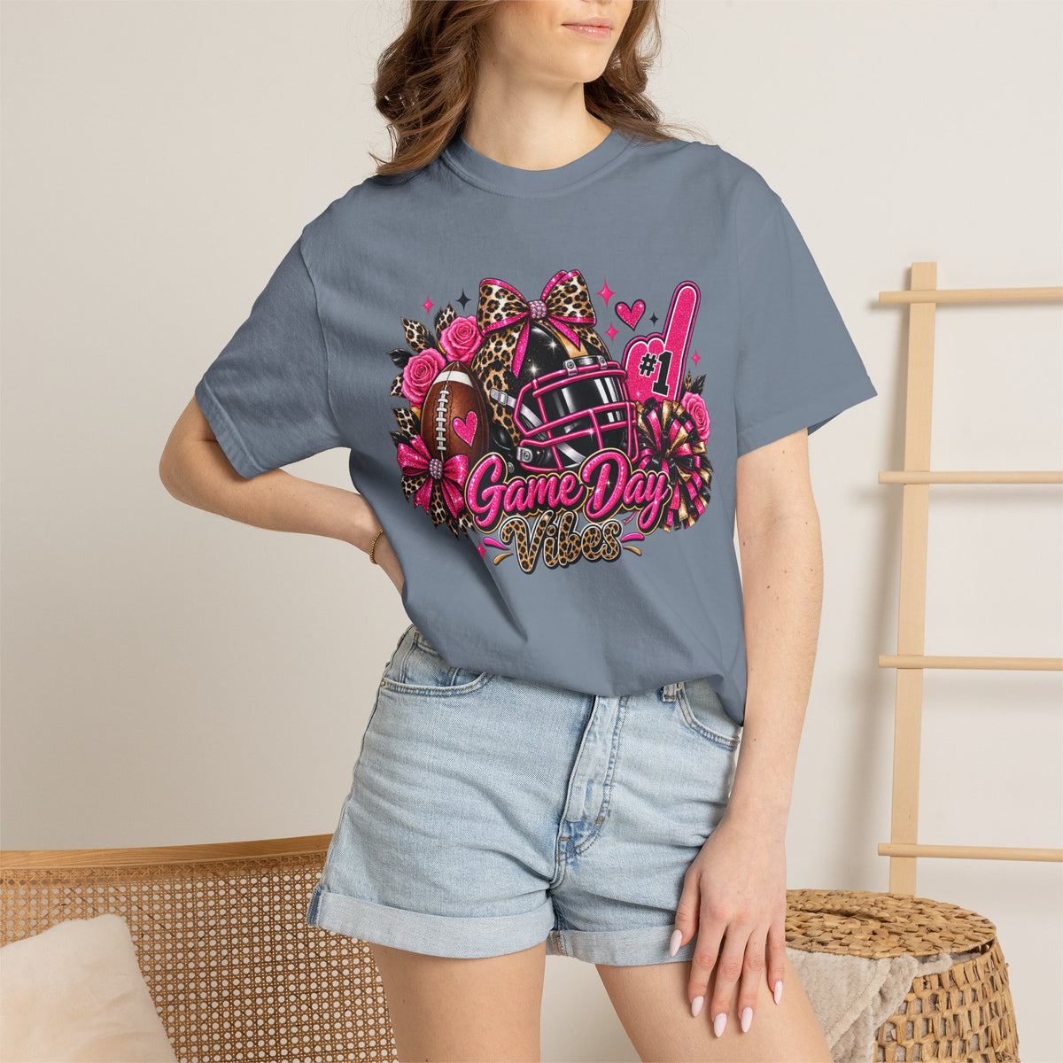 Game Day Pink Football T-Shirt