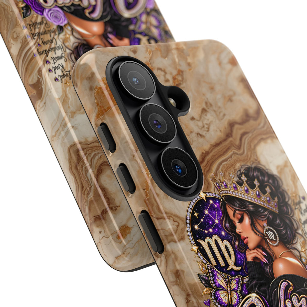 Virgo Zodiac Phone Case — Elegant Marble Astrological Design