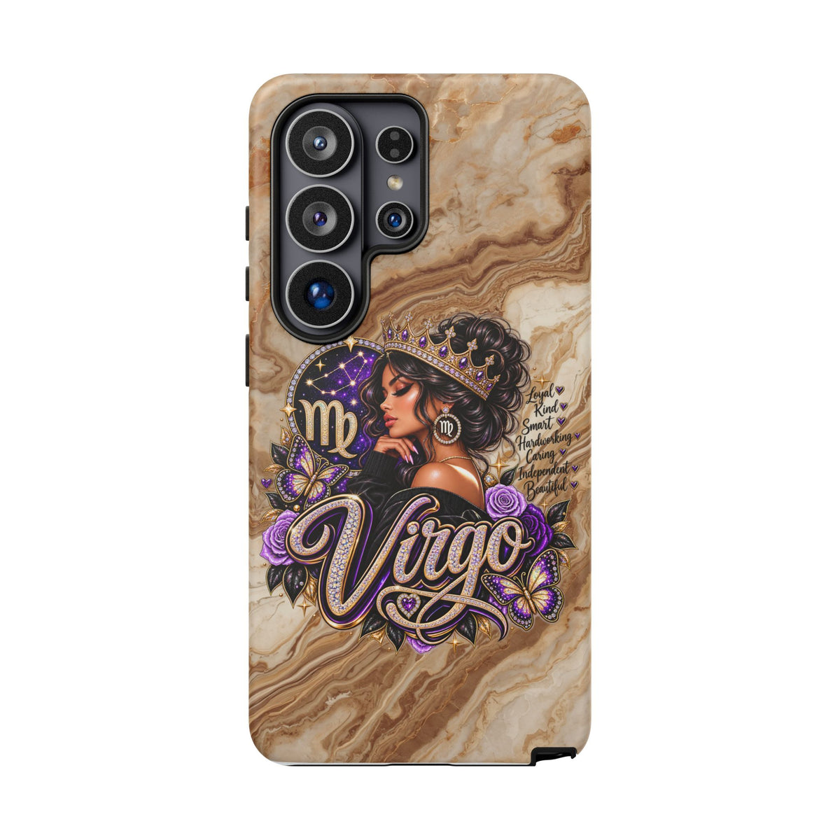 Virgo Zodiac Phone Case — Elegant Marble Astrological Design