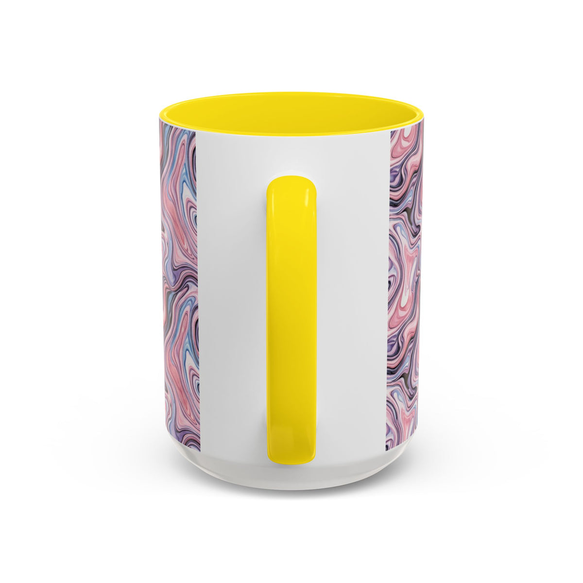 Pink Marble Swirl Accent Coffee Mug – 11/15oz
