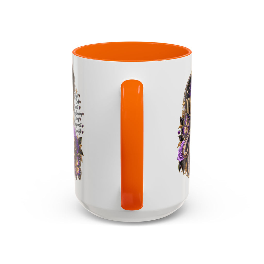 Virgo Zodiac Accent Coffee Mug — Purple Crowned Virgo Astrology Gift (11/15oz)