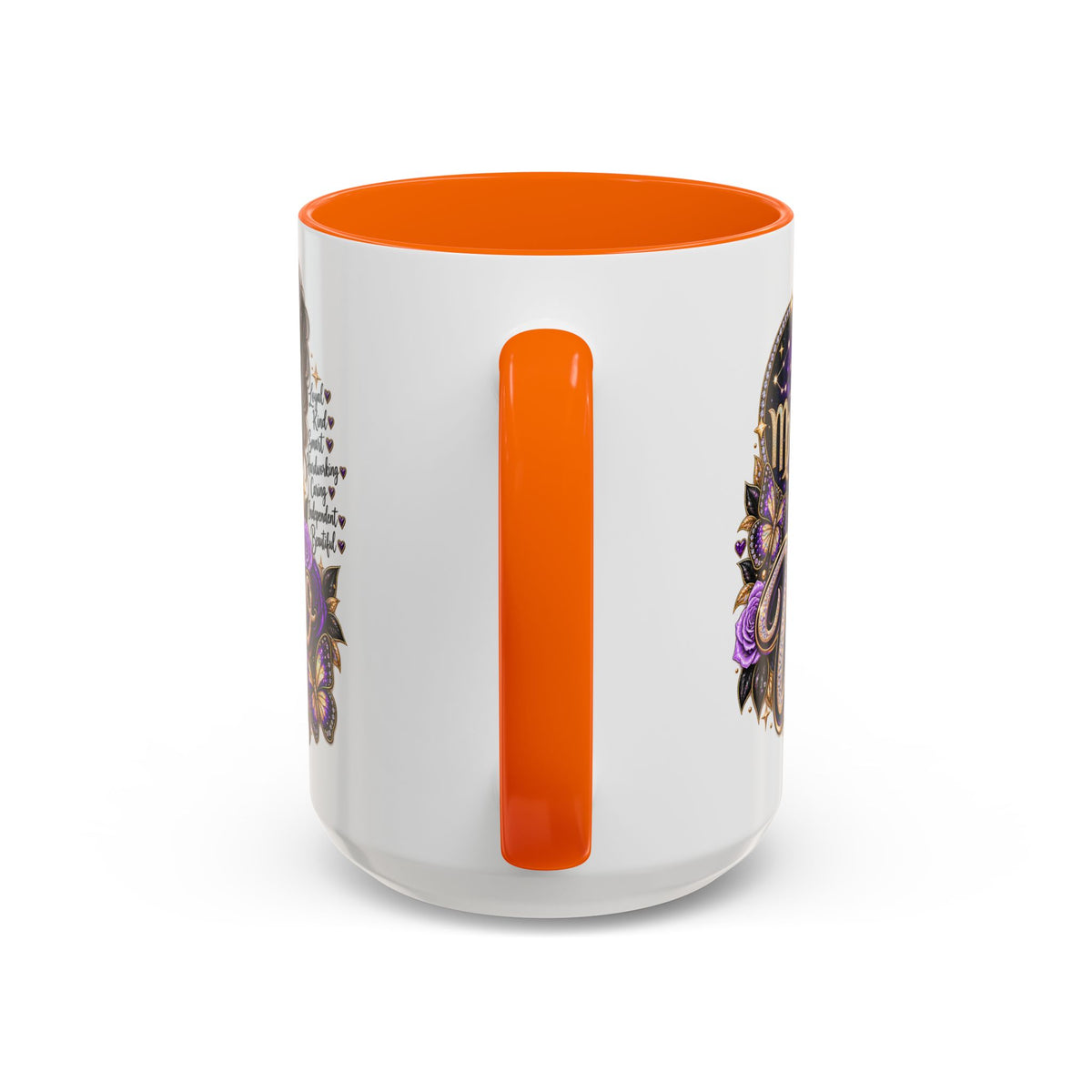 Virgo Zodiac Accent Coffee Mug — Purple Crowned Virgo Astrology Gift (11/15oz)