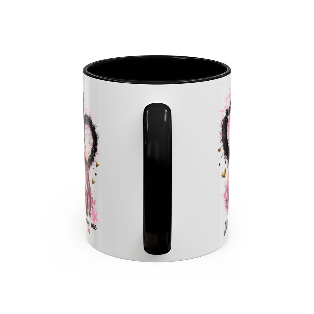 Accent Coffee Mug — "I Am The Prize" Floral Heart Design (11/15oz)