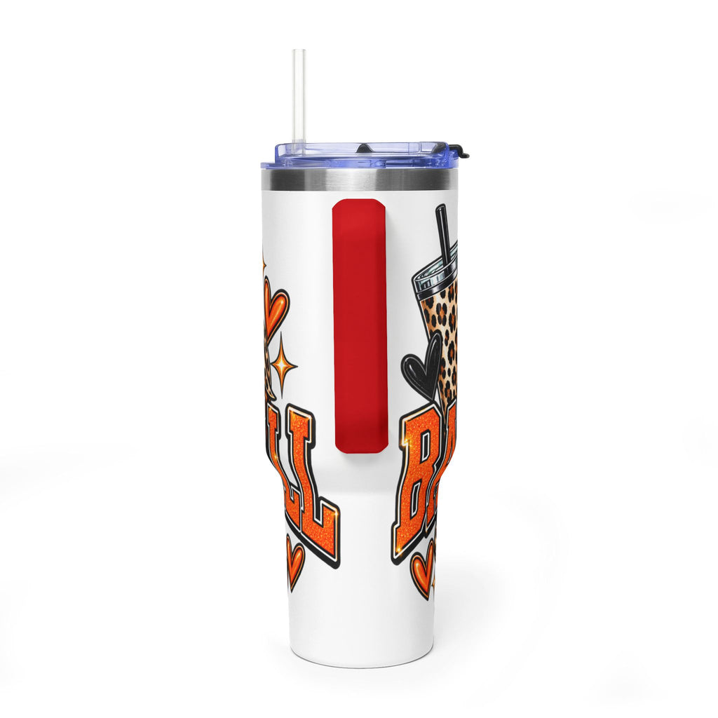Basketball Mom Leopard Bow 40oz Vacuum Tumbler