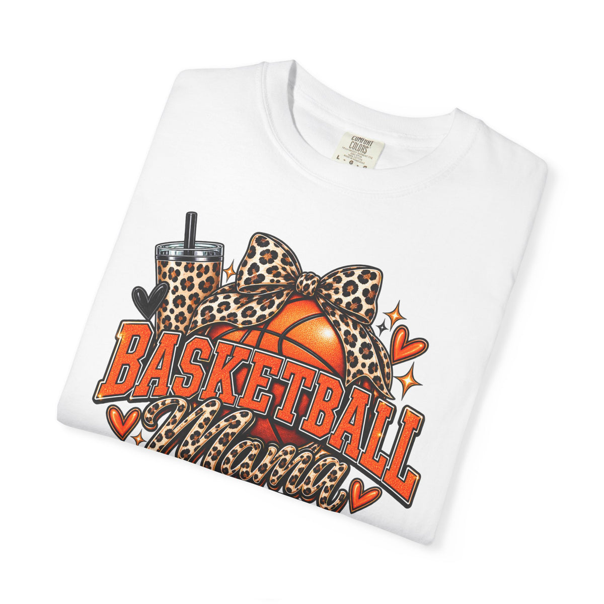 Basketball Mama T-Shirt — Leopard Print Hoop Mom Tee