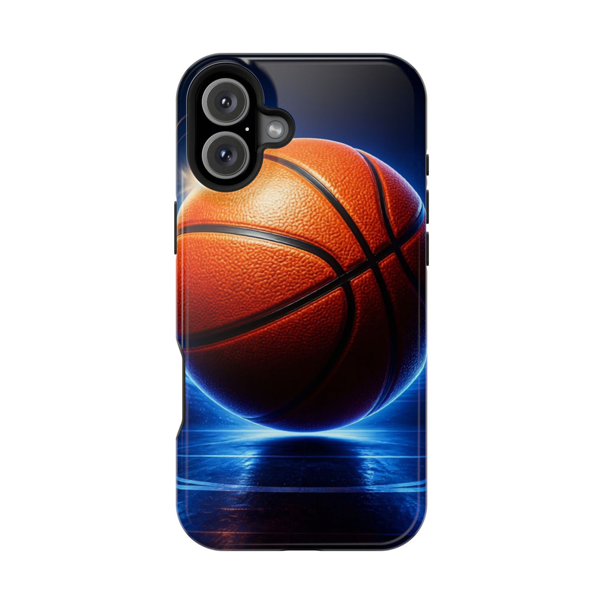 Basketball Magnetic Impact-Resistant Phone Case — Neon Court Design