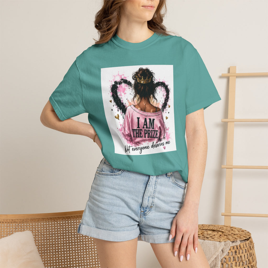 I Am The Prize T-Shirt — Self-Love Graphic Tee with Angel Wings