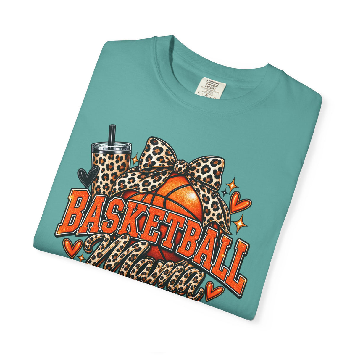 Basketball Mama T-Shirt — Leopard Print Hoop Mom Tee