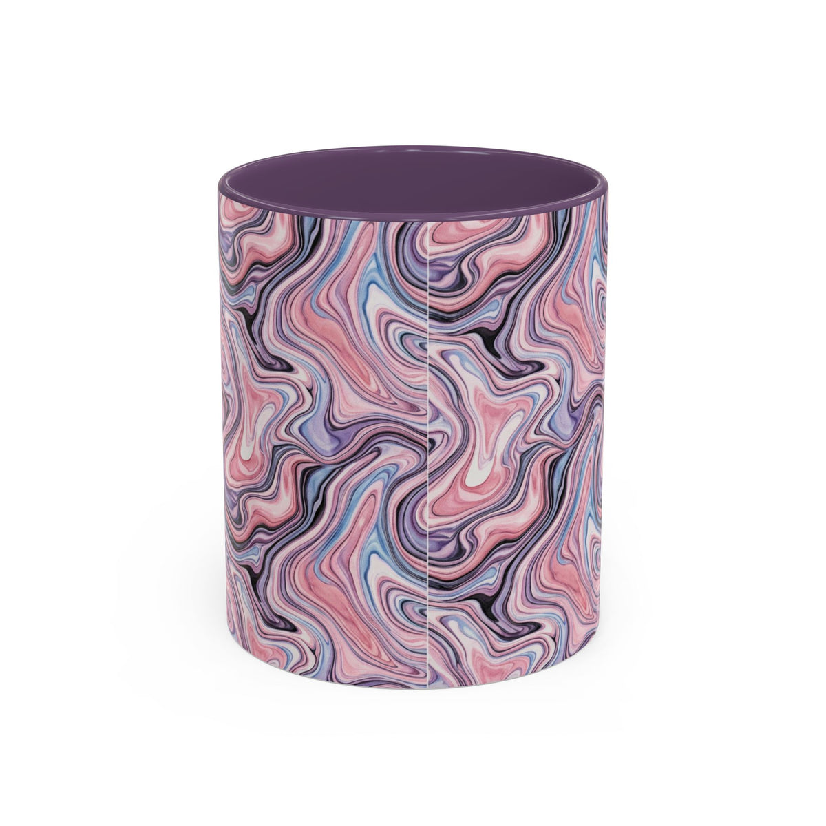 Pink Marble Swirl Accent Coffee Mug – 11/15oz