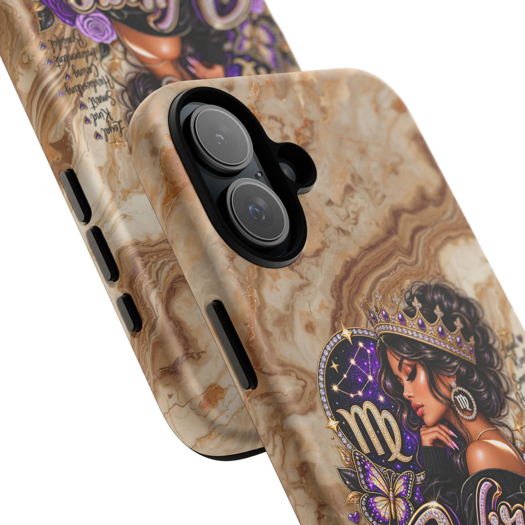 Virgo Zodiac Phone Case — Elegant Marble Astrological Design