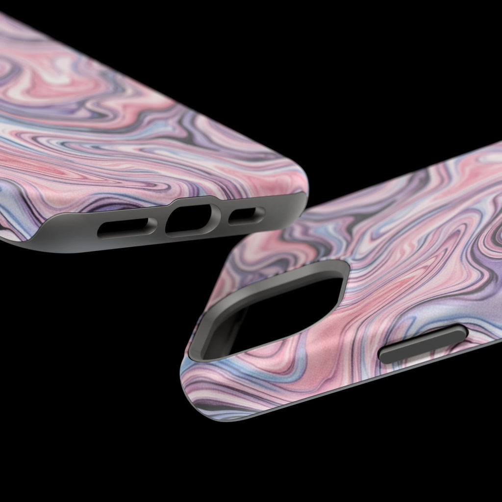 Marbled Pink Swirl Phone Case — Magnetic Impact-Resistant Protection