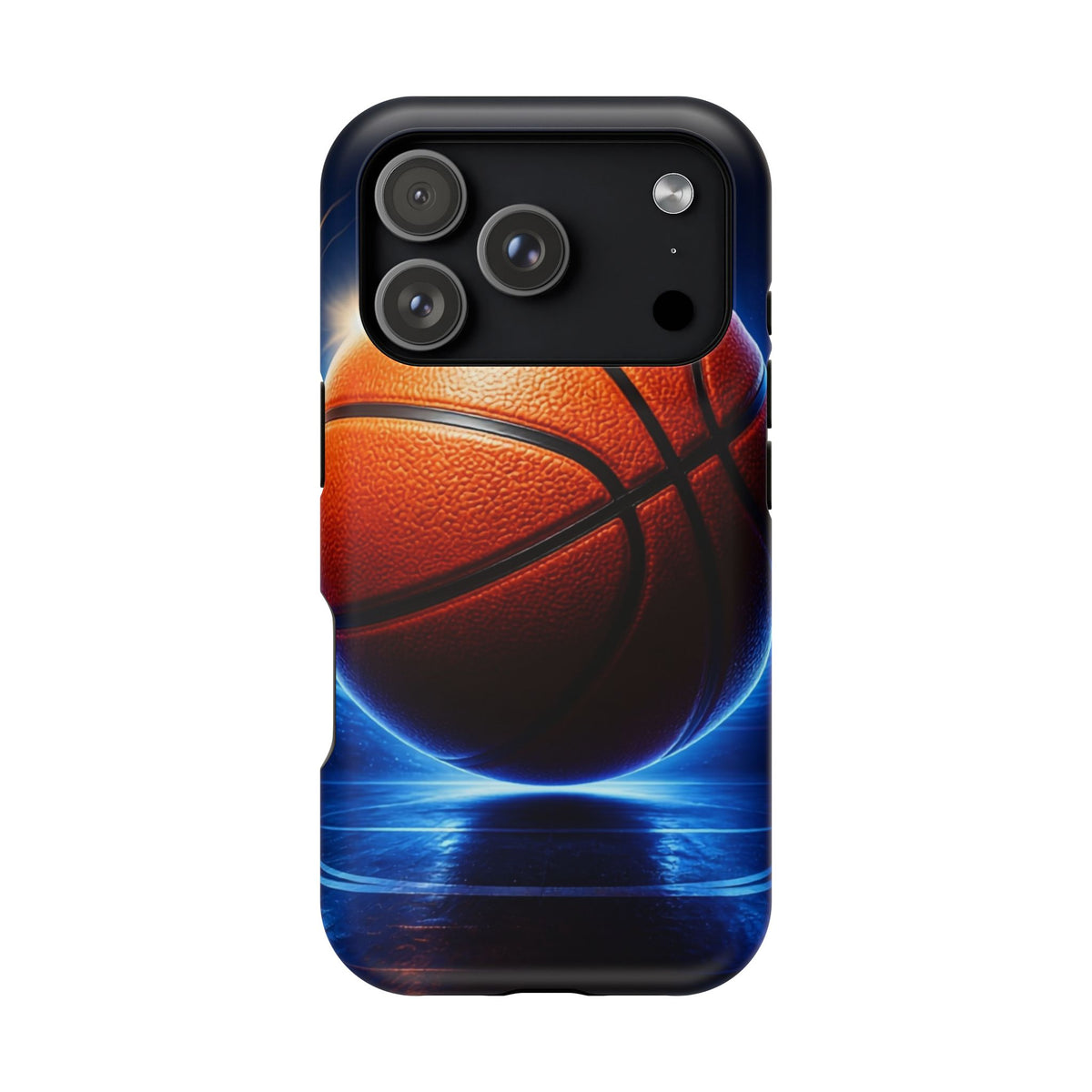 Basketball Magnetic Impact-Resistant Phone Case — Neon Court Design