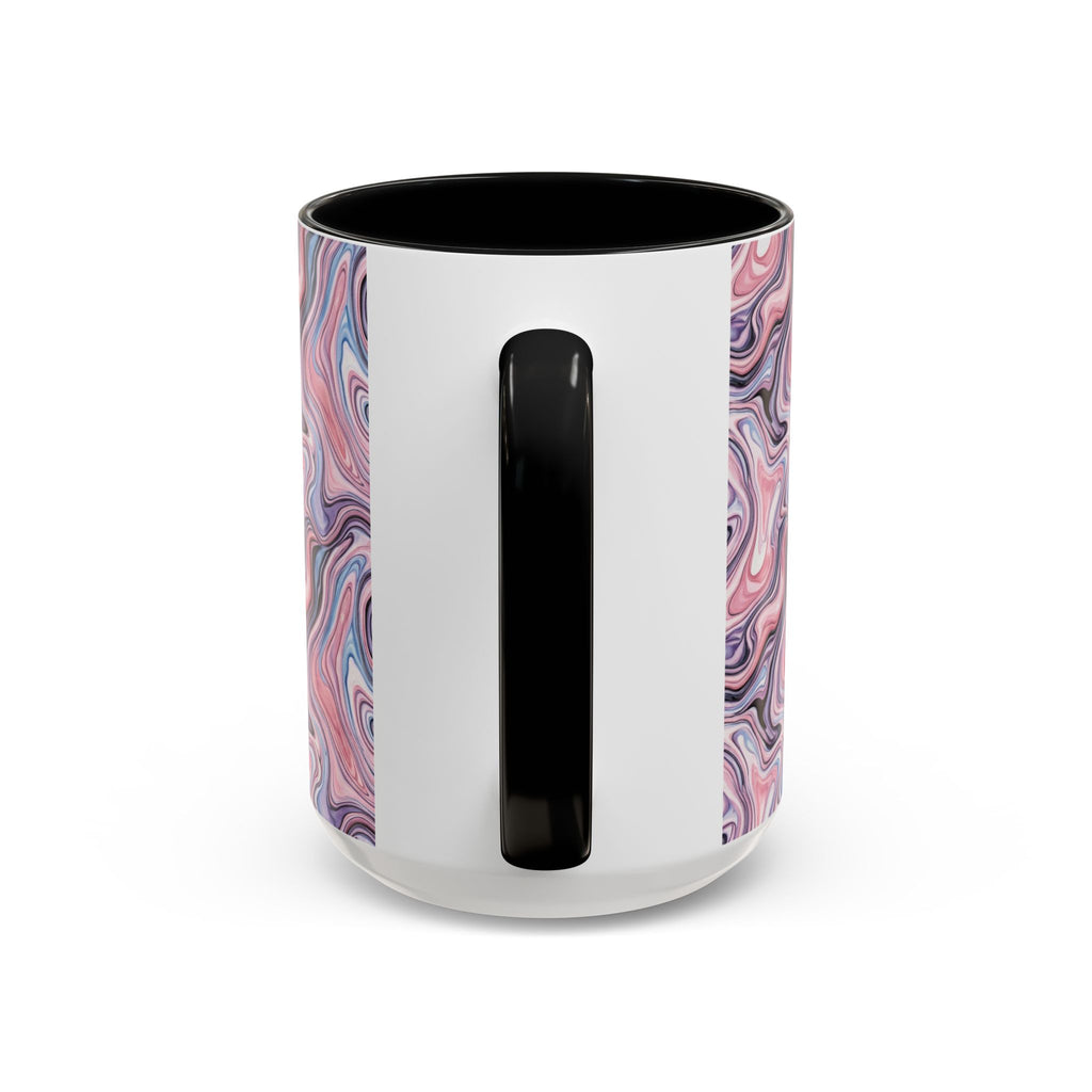 Pink Marble Swirl Accent Coffee Mug – 11/15oz