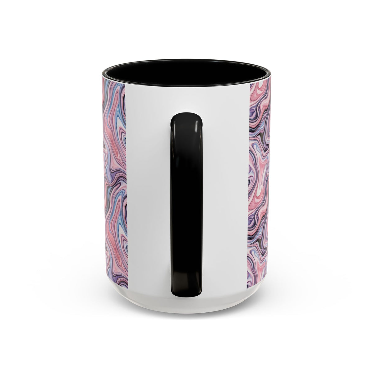 Pink Marble Swirl Accent Coffee Mug – 11/15oz