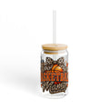 Basketball Mama Leopard Print Sipper Glass - 16oz