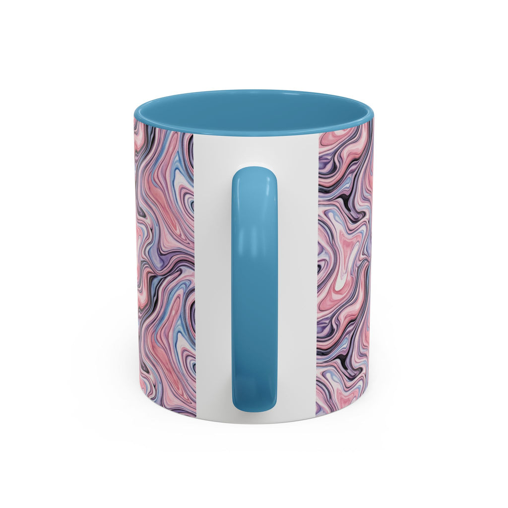 Pink Marble Swirl Accent Coffee Mug – 11/15oz