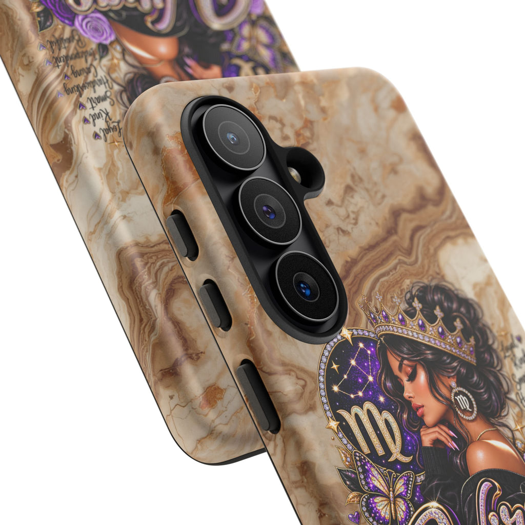 Virgo Zodiac Phone Case — Elegant Marble Astrological Design