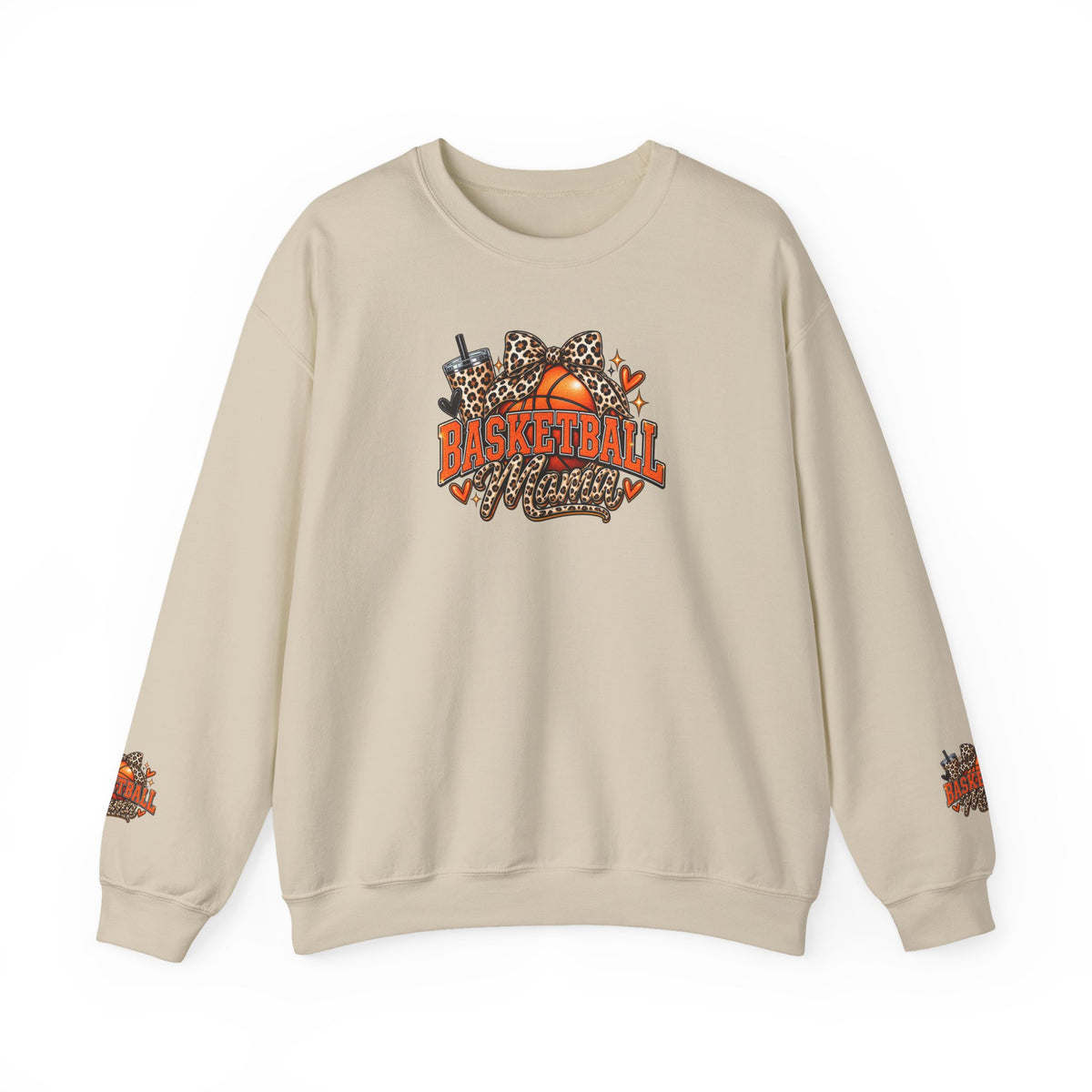 Basketball Leopard Print Crewneck Sweatshirt