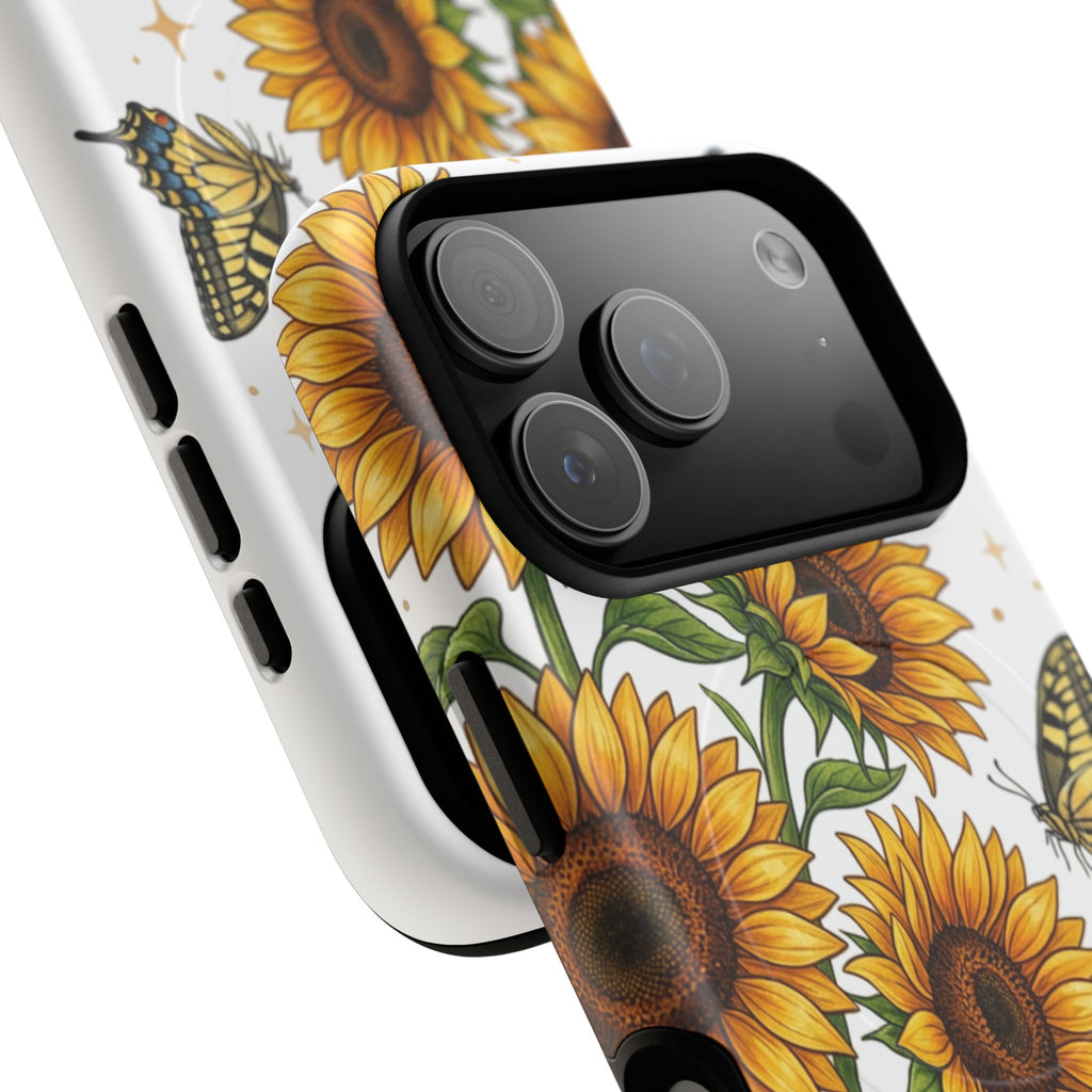 Sunflower & Butterflies Tough Magnetic Phone Case
