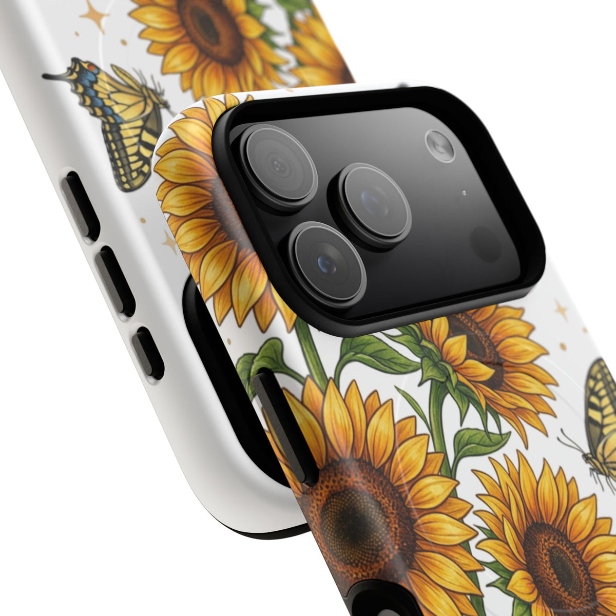 Sunflower & Butterflies Tough Magnetic Phone Case