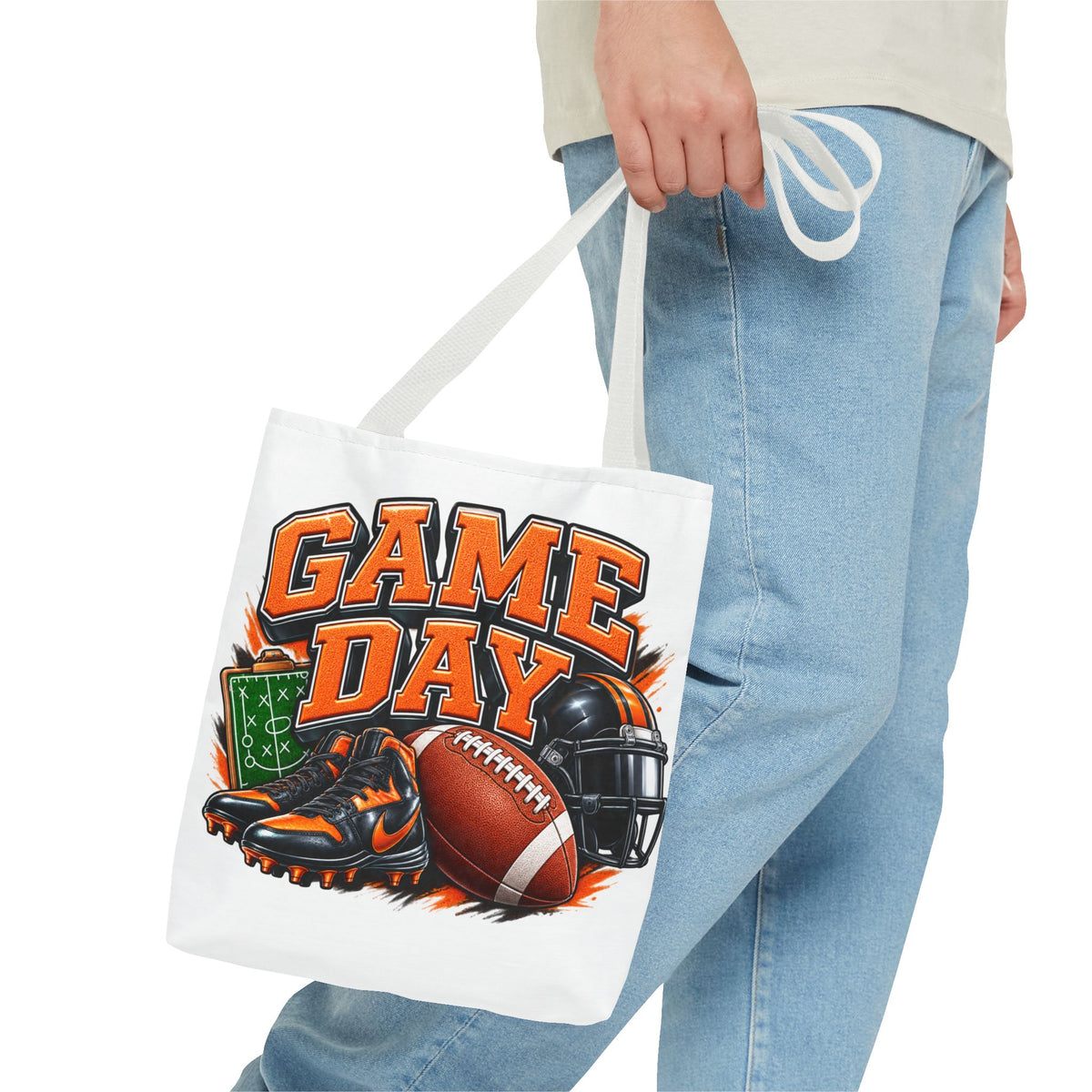 Game Day Football Tote Bag — Cheer Squad Fan Gear