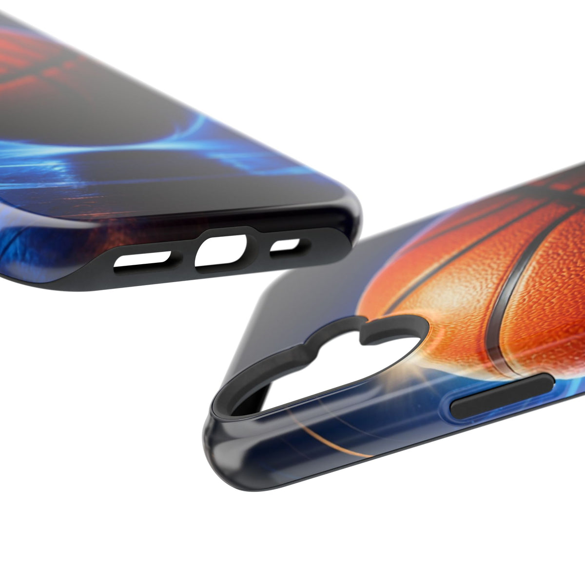 Basketball Magnetic Impact-Resistant Phone Case — Neon Court Design