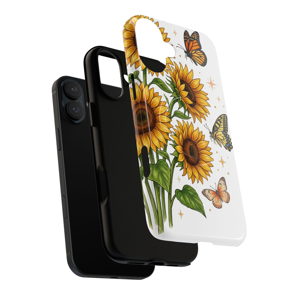 Sunflower & Butterflies Tough Magnetic Phone Case