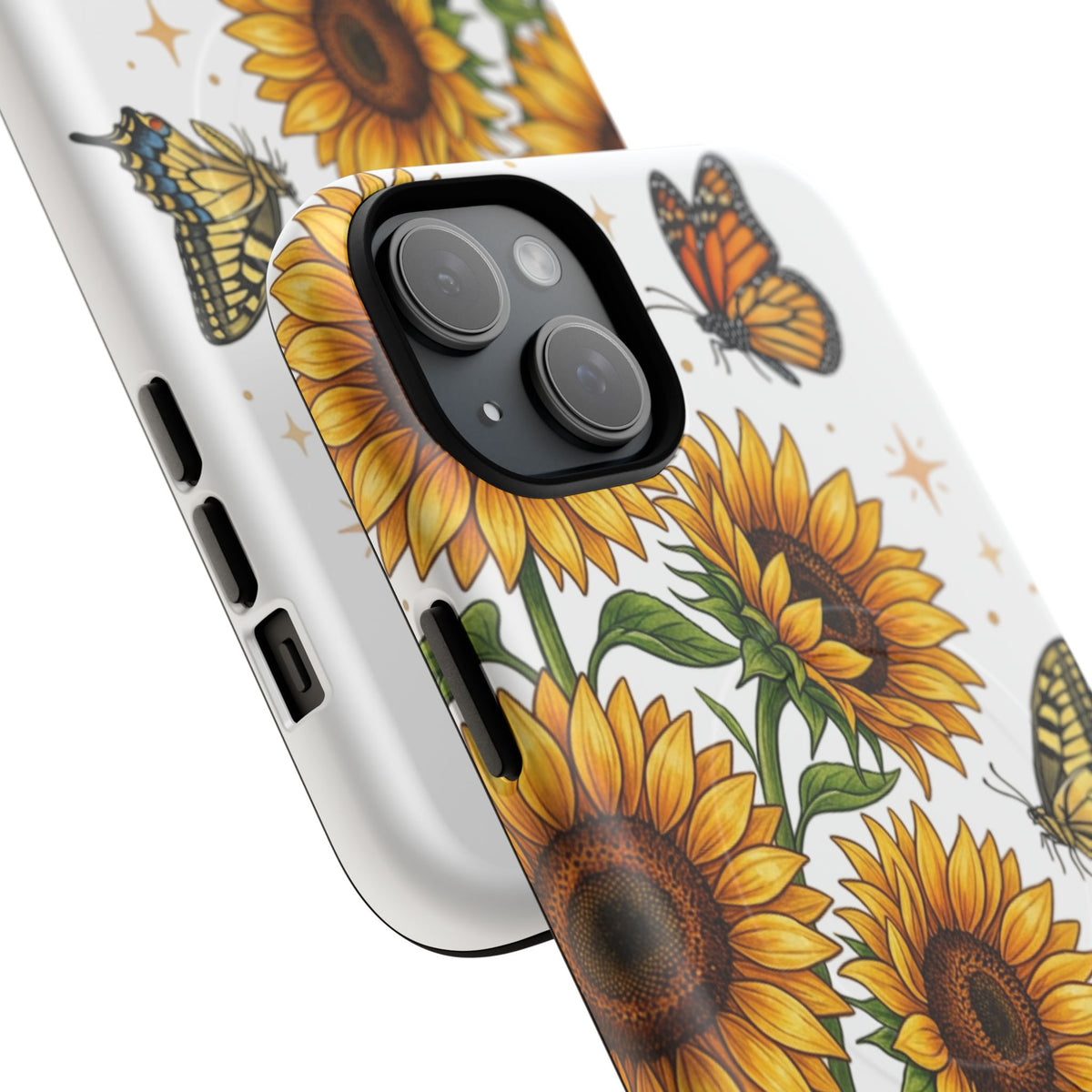 Sunflower & Butterflies Tough Magnetic Phone Case