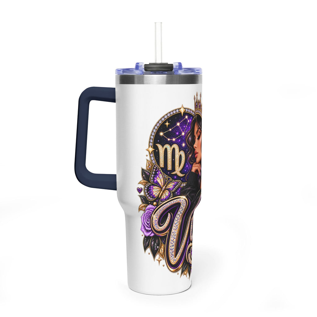 Virgo Zodiac 40oz Thermal Tumbler - Queen Virgo Astrology Travel Mug