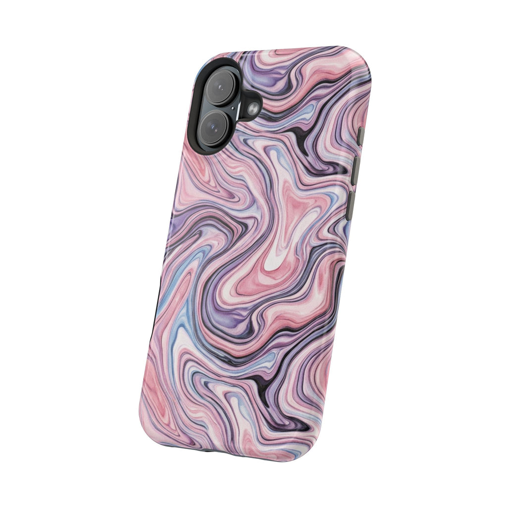 Marbled Pink Swirl Phone Case — Magnetic Impact-Resistant Protection