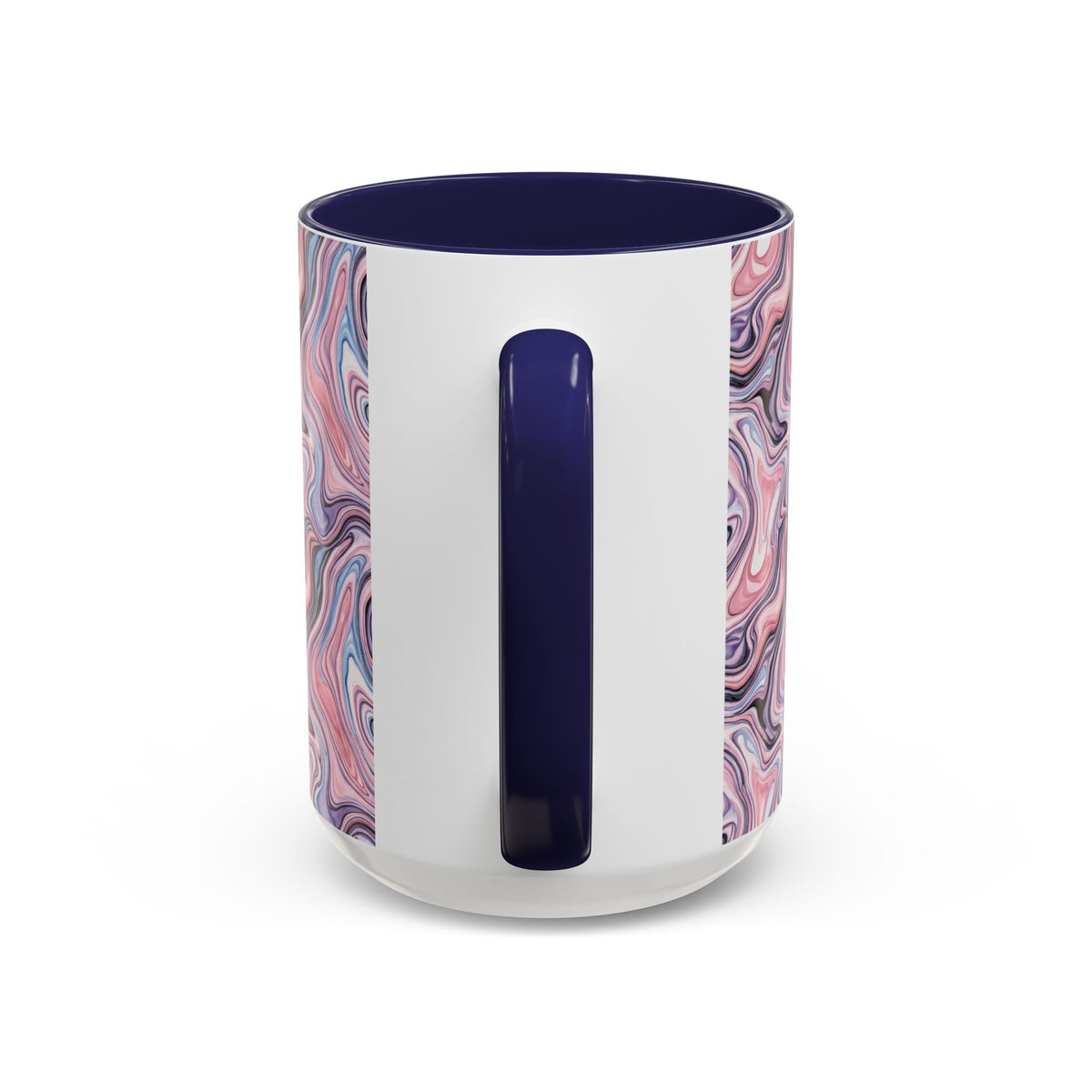 Pink Marble Swirl Accent Coffee Mug – 11/15oz