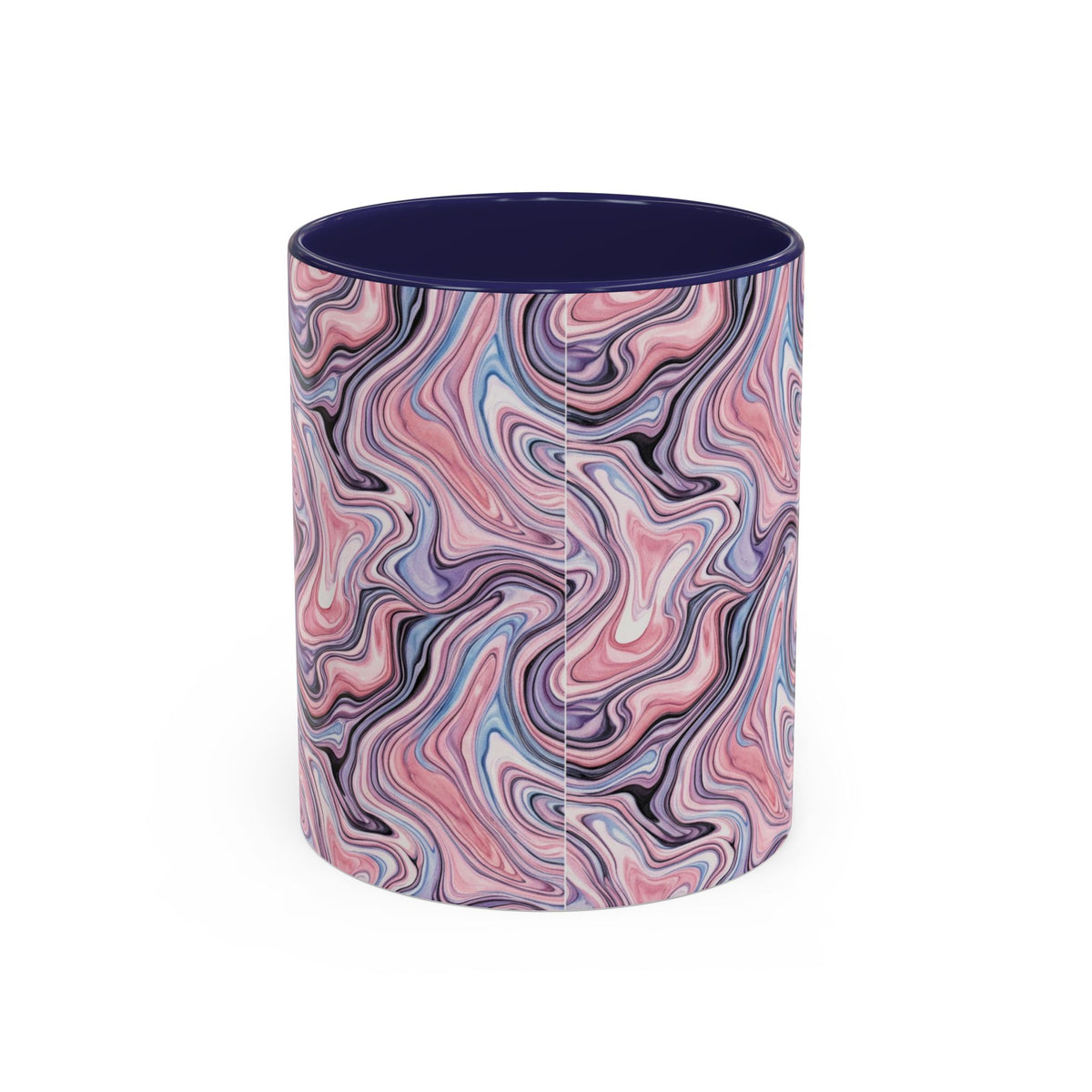 Pink Marble Swirl Accent Coffee Mug – 11/15oz