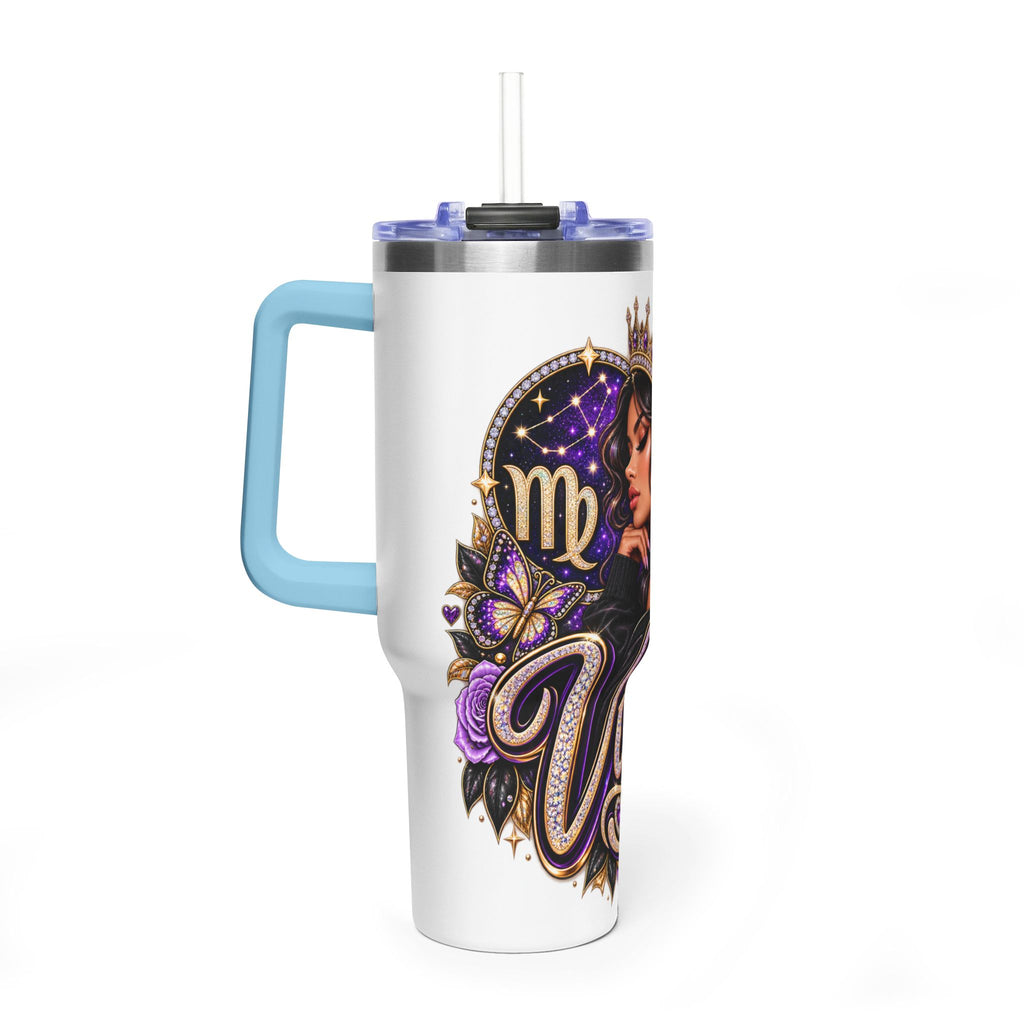 Virgo Zodiac 40oz Thermal Tumbler - Queen Virgo Astrology Travel Mug