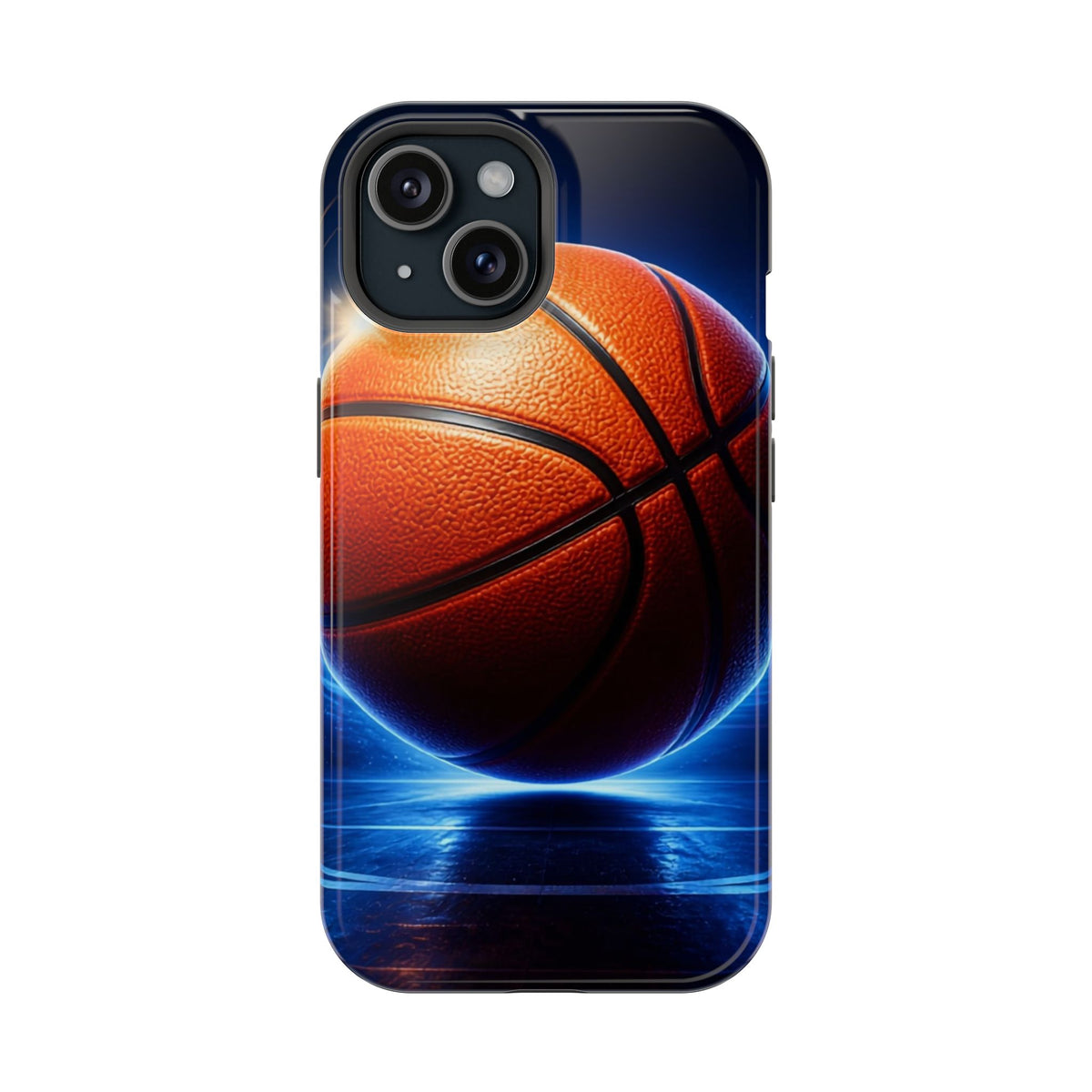 Basketball Magnetic Impact-Resistant Phone Case — Neon Court Design