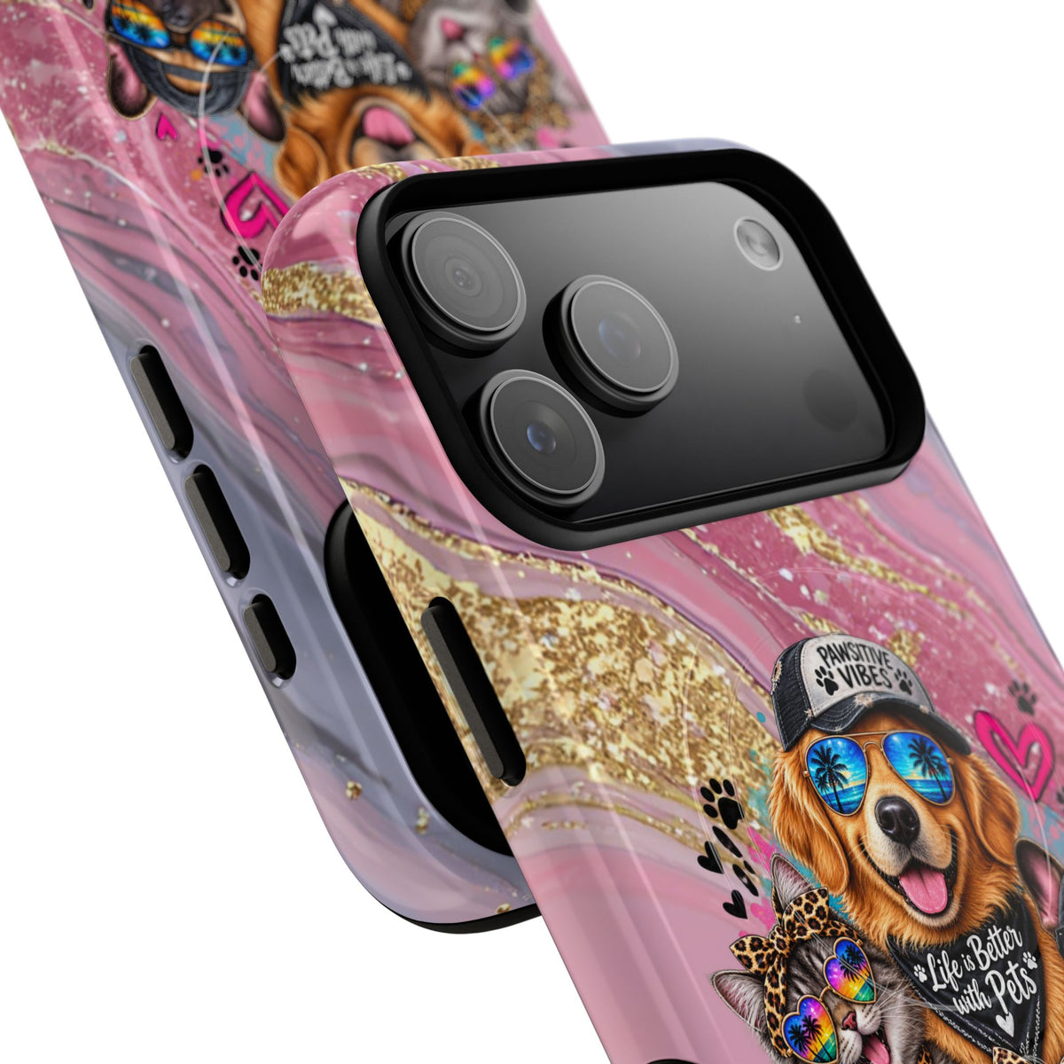 Tough Magnetic Case — Colorful ‘Life Is Better With Pets’ Dog & Cat Phone Cover
