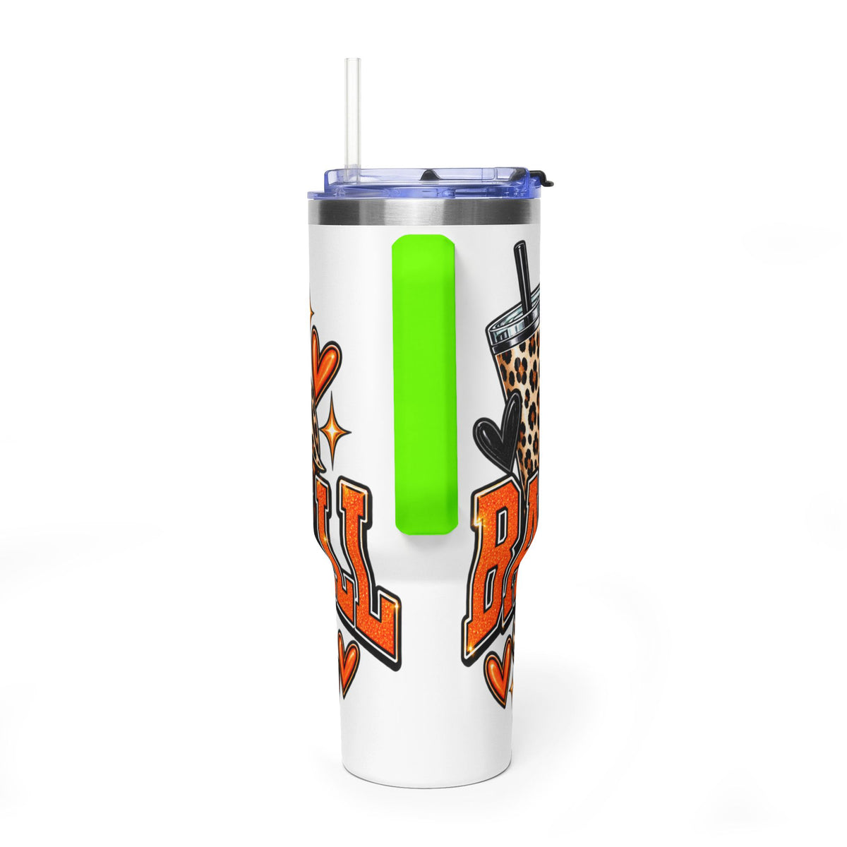 Basketball Mom Leopard Bow 40oz Vacuum Tumbler