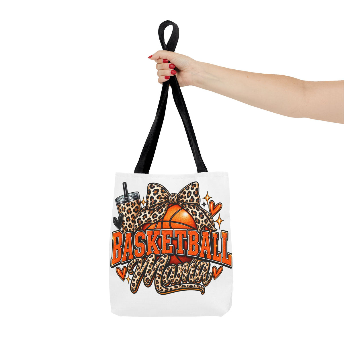 Basketball Mama Tote Bag — Leopard Print Sports Mom Gift