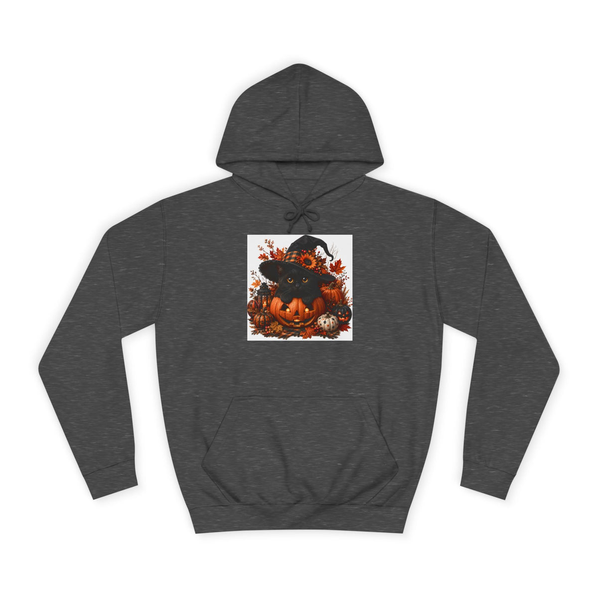 Halloween Pumpkin Witch Hoodie — Cute Spooky Fall College Sweatshirt