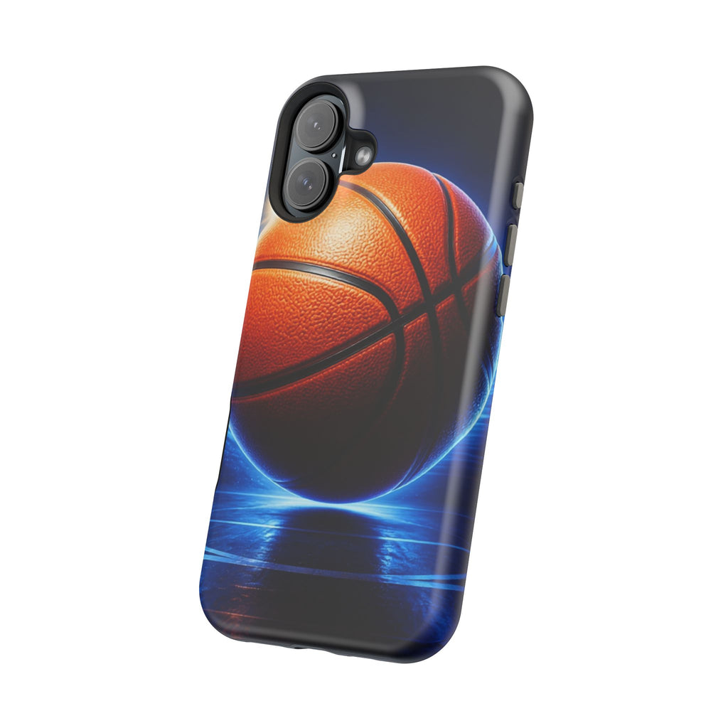 Basketball Magnetic Impact-Resistant Phone Case — Neon Court Design