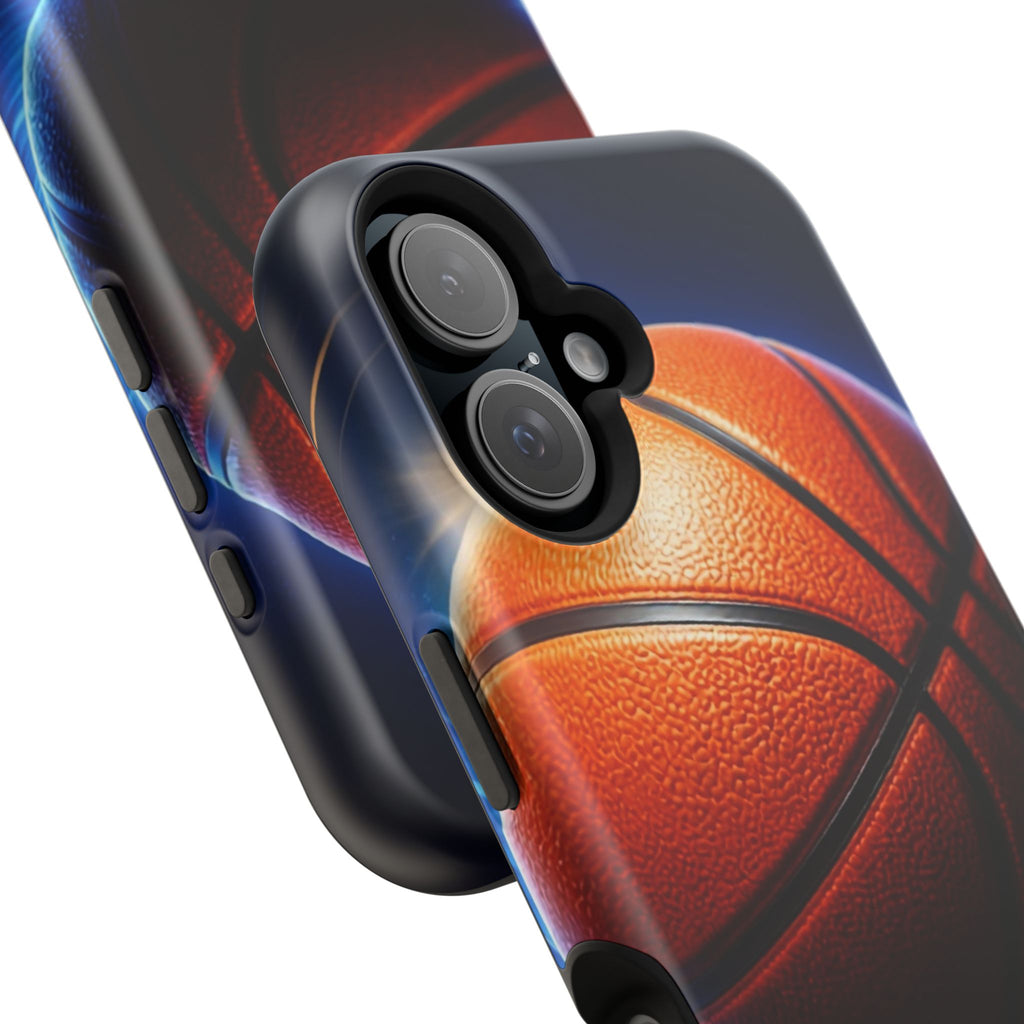 Basketball Magnetic Impact-Resistant Phone Case — Neon Court Design